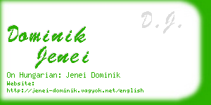 dominik jenei business card